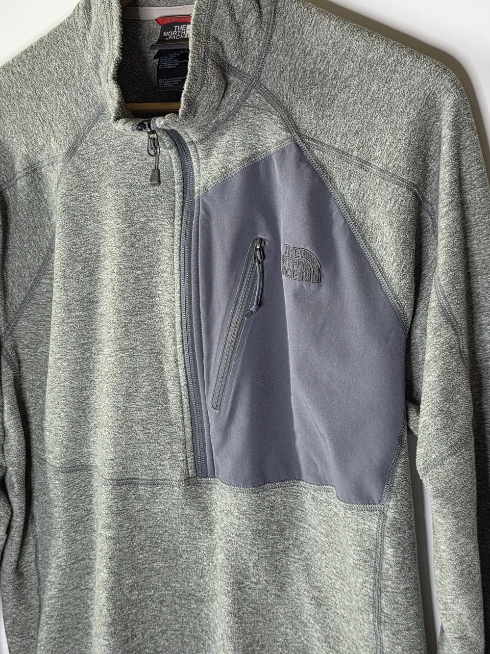 The North Face Men's Gray Quarter-Zip Pullover Jacket Size Large Lightweight